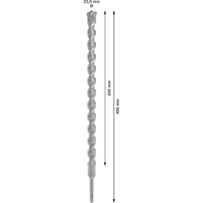 Broca para martillo PRO SDS plus-5X, 22 x 400 x 450 mm