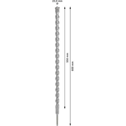 Broca para martillo PRO SDS plus-5X, 22 x 550 x 600 mm