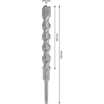 Broca para martillo PRO SDS plus-5X, 24 x 200 x 250 mm