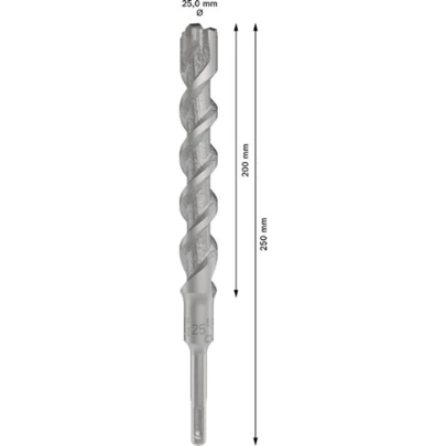 Broca para martillo PRO SDS plus-5X, 25 x 200 x 250 mm