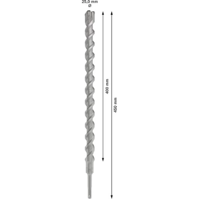 Broca para martillo PRO SDS plus-5X, 25 x 400 x 450 mm