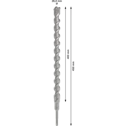 Broca para martillo PRO SDS plus-5X, 26 x 400 x 450 mm