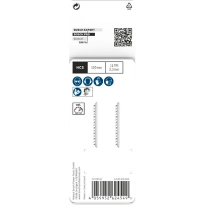 Hoja de sierra de calar PRO Plastics PVC clean T102H 100 mm, 2 uds.