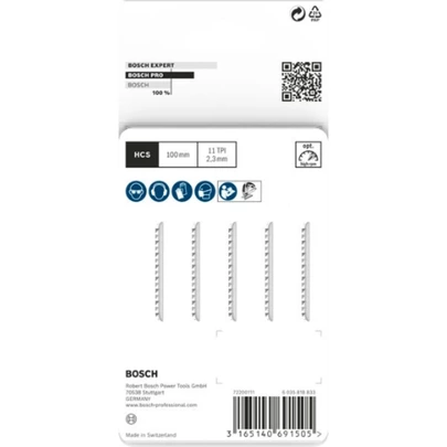 Hoja de sierra de calar PRO Plastics PVC clean T102H 100 mm, 5 uds.