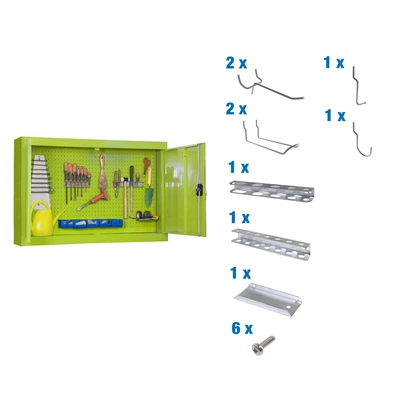 Pack cabinet tools mon. 650x1200mm verde+ 9 accs 650x1200x275