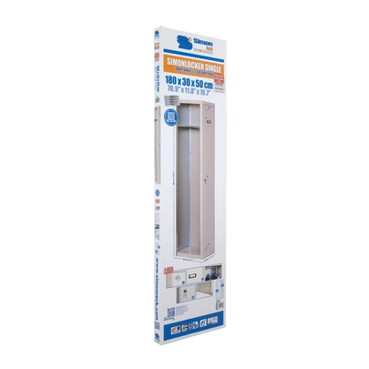 Simonlocker diy single 1/1 300 additional gris 1800x300x500