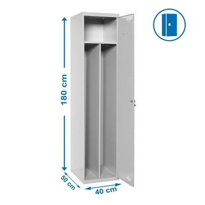 Simonlocker prof.mon.single-div 1/1 400 gris 1800x400x500