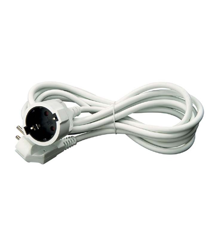 Cable Alargador de Enchufe Schuko 3 Metros Cable 3x1,5mm Prolongador Blanco