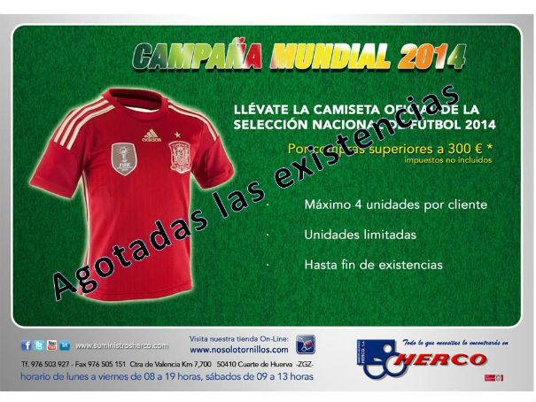 Ponte la camiseta de la selección y apoya a la roja en el Mundial de Fútbol 2014