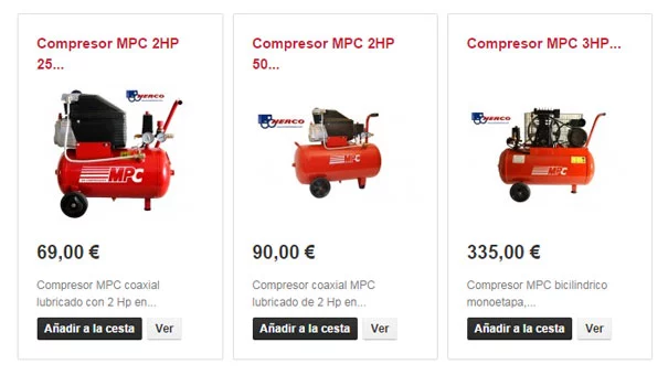 vendemos compresores de aire en www.nosolotornillos.com