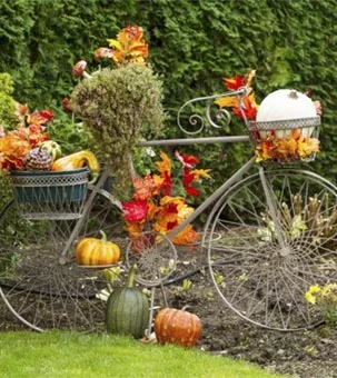 bicicleta macetero jardin