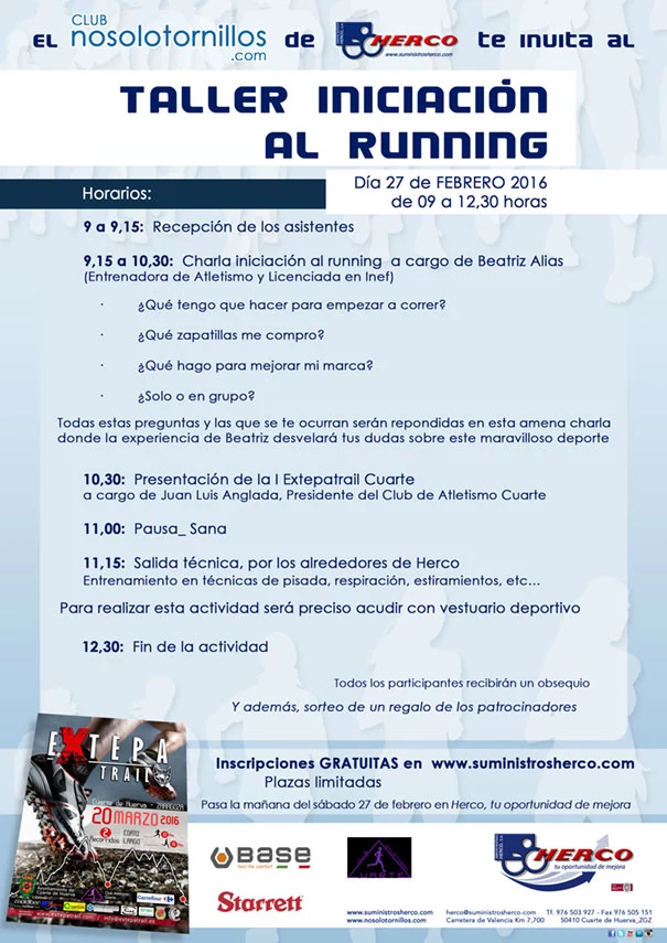 taller de running organizado por Suministros Herco
